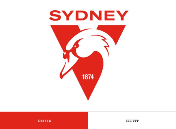 Sydney Swans brand color palette