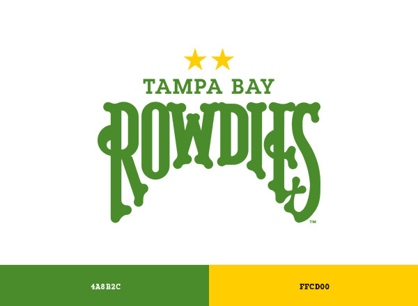 Tampa Bay Rowdies brand color palette