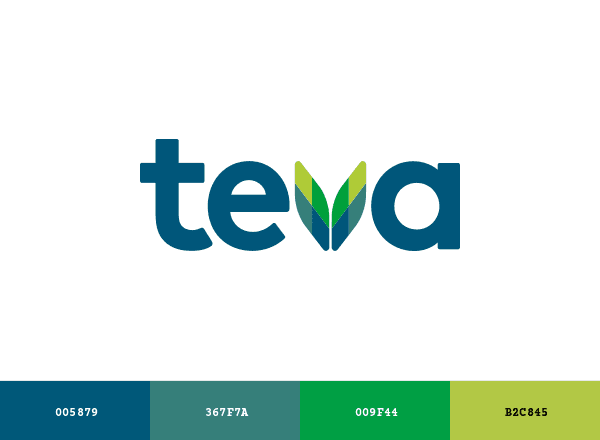 Teva Pharmaceuticals brand color palette