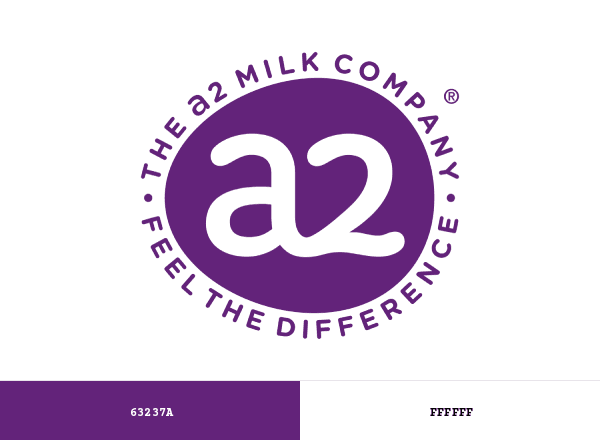 The a2 Milk Company brand color palette
