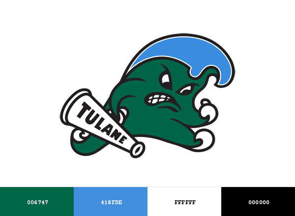 Tulane Green Wave brand color palette