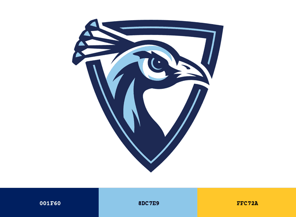 Upper Iowa Peacocks brand color palette