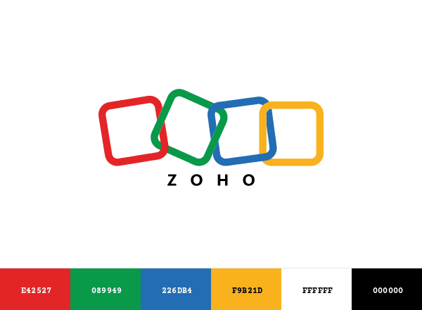 Zoho Corporation brand color palette