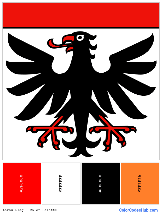 Aarau flag color palette