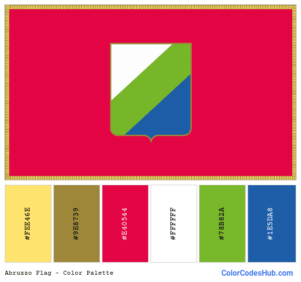 Abruzzo flag color palette