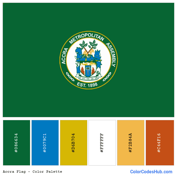 Accra flag color palette