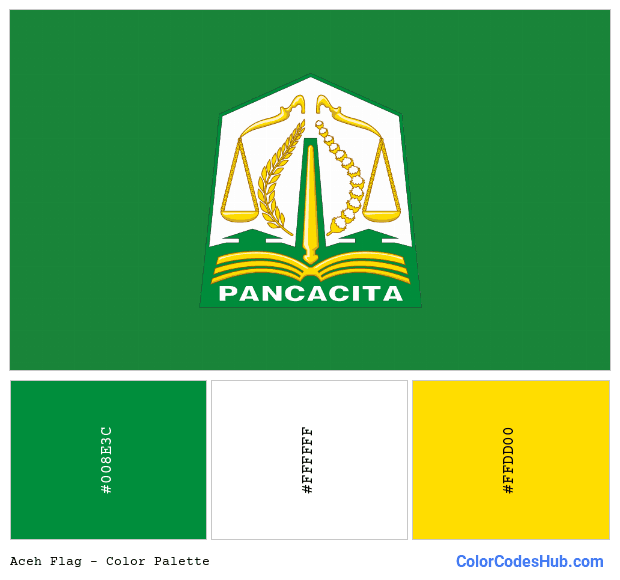 Aceh flag color palette