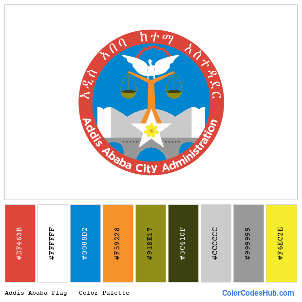 Addis Ababa flag color palette
