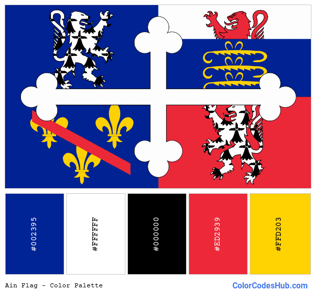 Ain flag color palette