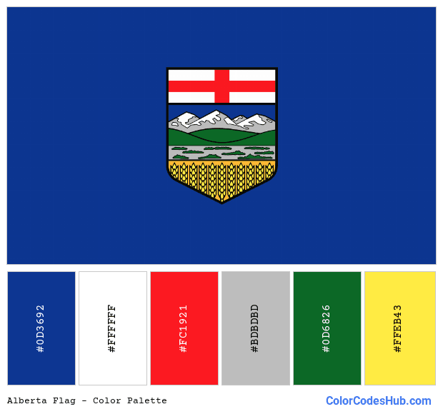 Alberta flag color palette