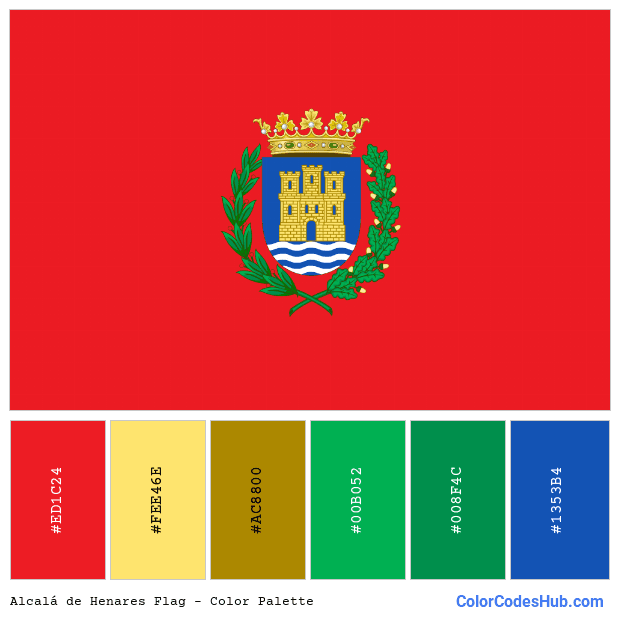 Alcalá de Henares flag color palette