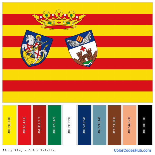 Alcoy flag color palette