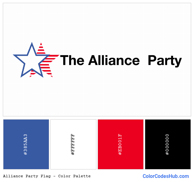 Alliance Party flag color palette