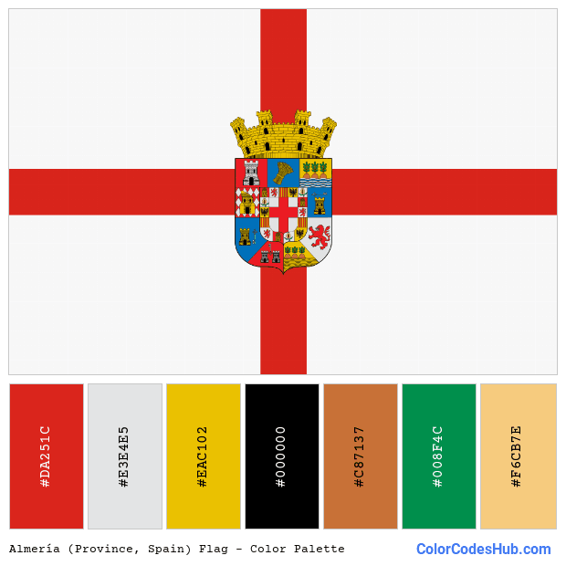 Almería (Province, Spain) flag color palette