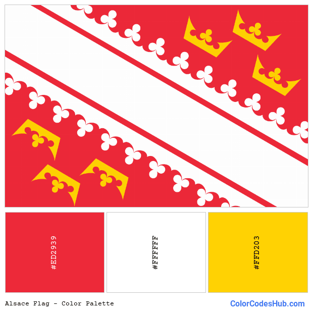 Alsace flag color palette