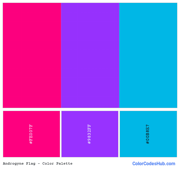 Androgyne flag color palette