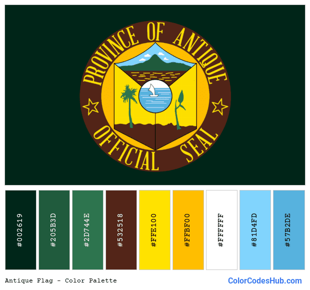 Antique flag color palette