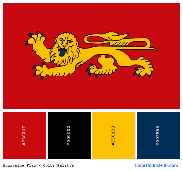 Aquitaine flag color palette