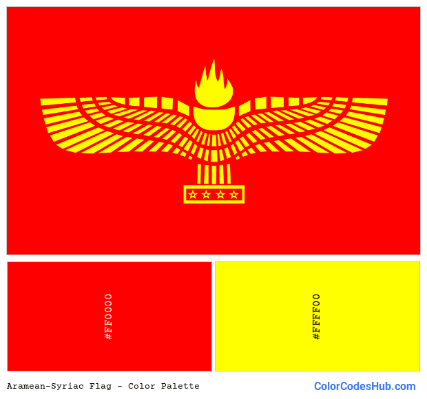 Aramean-Syriac flag color palette