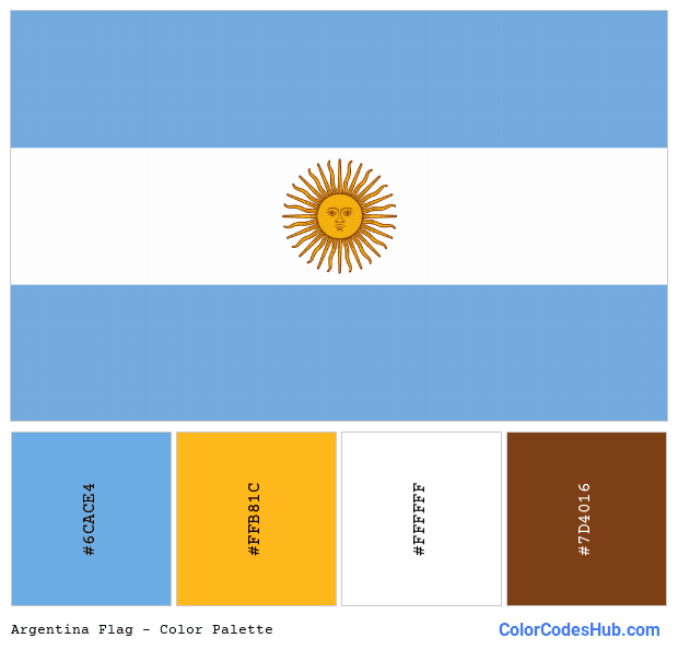 Argentina flag color palette