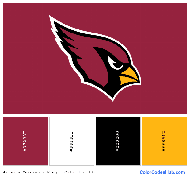 Arizona Cardinals flag color palette