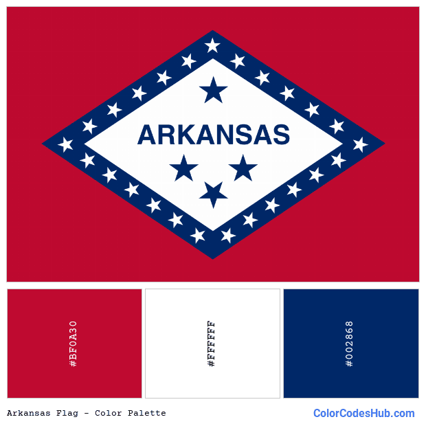 Arkansas flag color palette