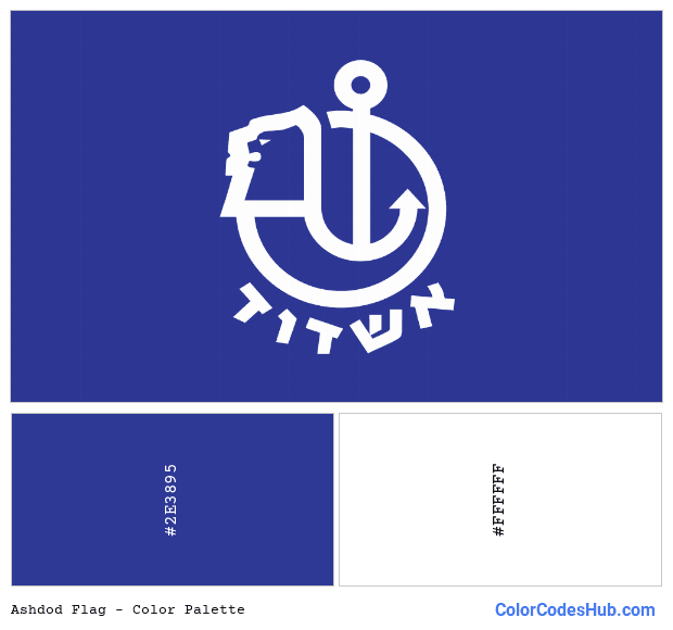 Ashdod flag color palette
