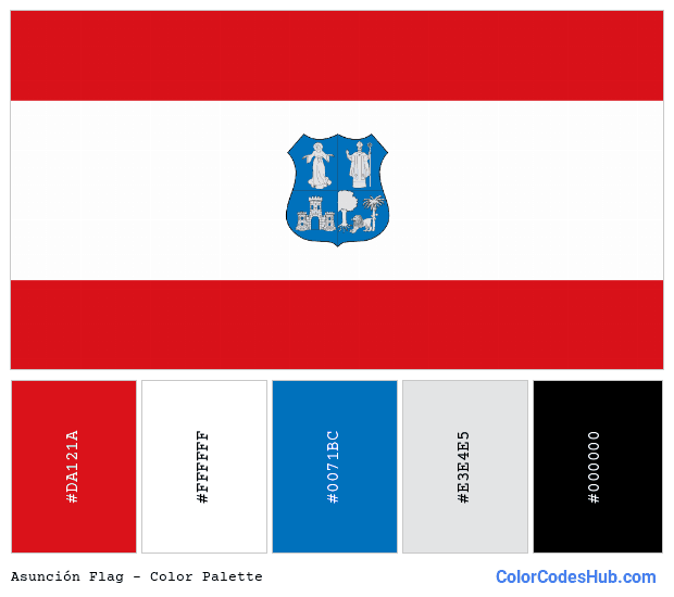Asunción flag color palette