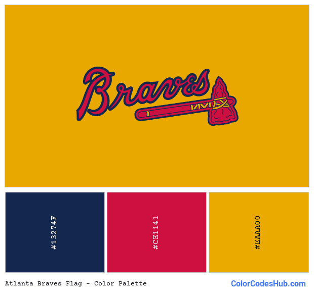 Atlanta Braves flag color palette