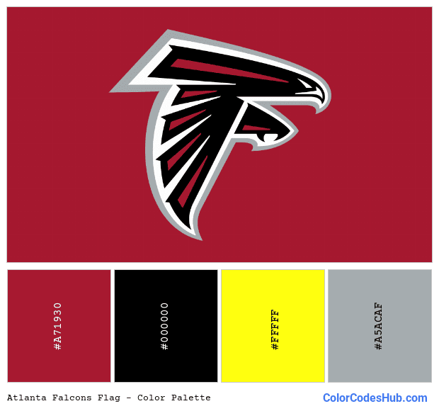 Atlanta Falcons flag color palette