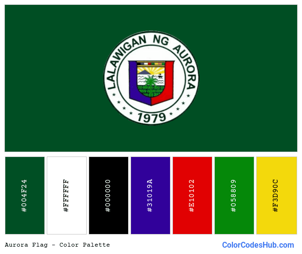 Aurora flag color palette