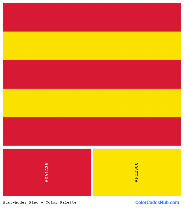 Aust-Agder flag color palette