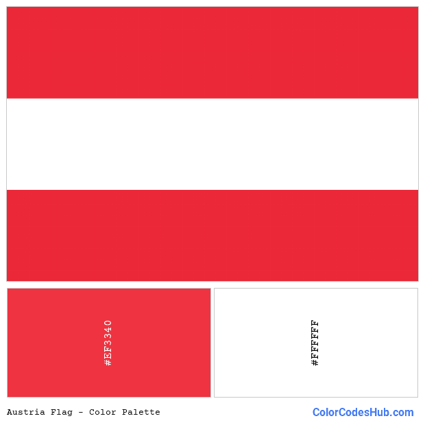 Austria flag color palette