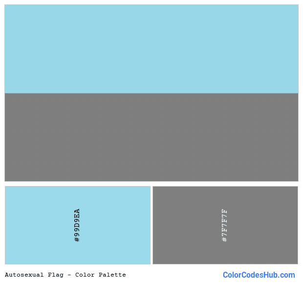 Autosexual flag color palette
