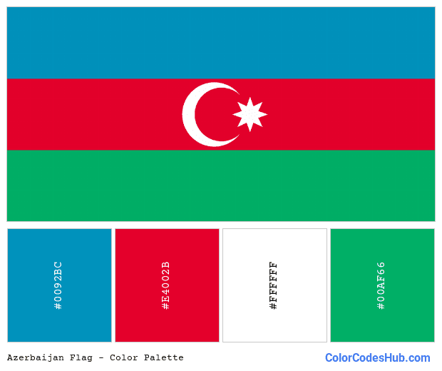 Azerbaijan flag color palette
