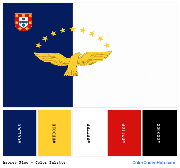 Azores flag color palette