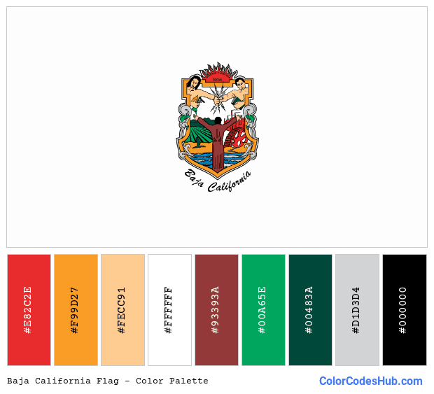 Baja California flag color palette