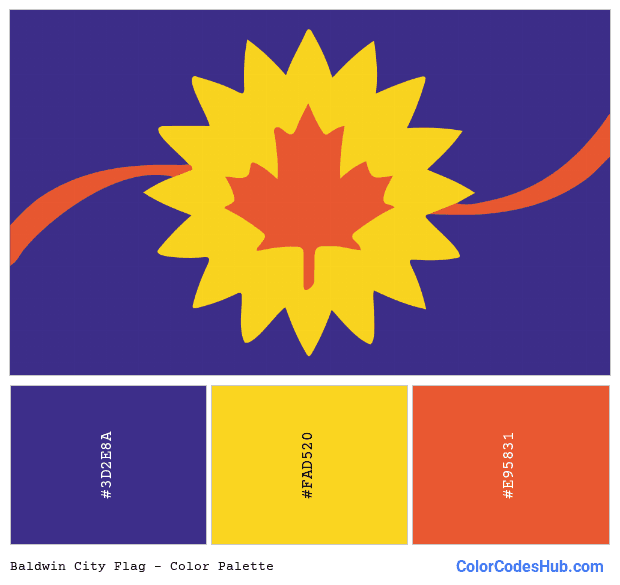 Baldwin City flag color palette