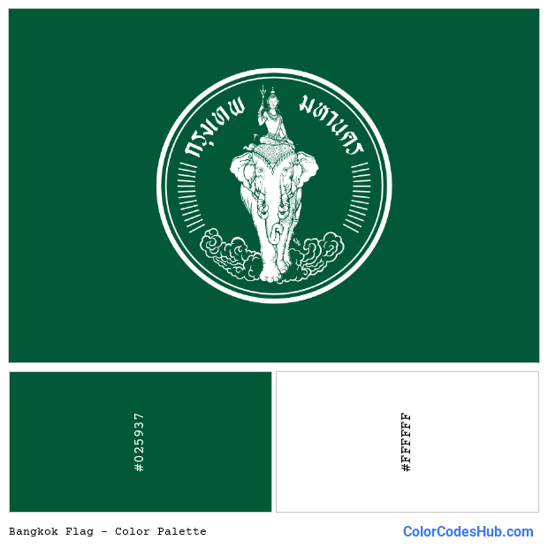 Bangkok flag color palette