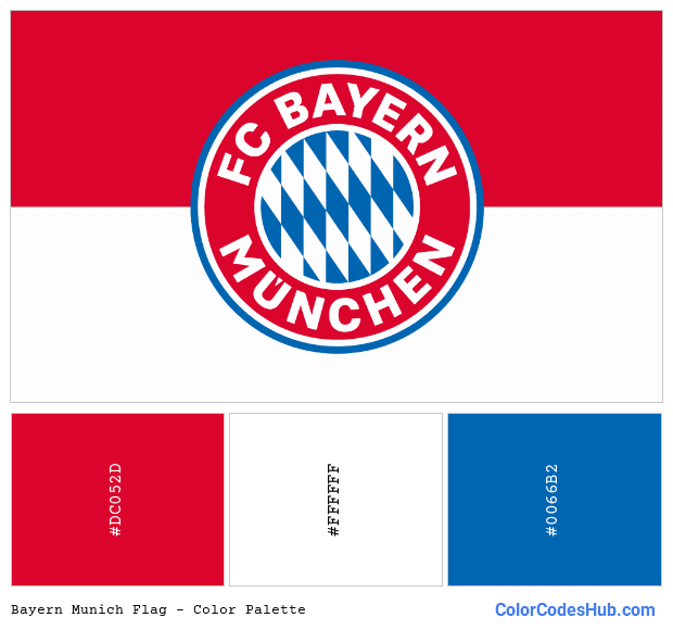 Bayern Munich flag color palette