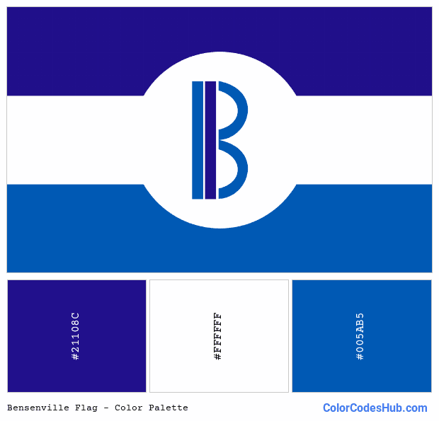 Bensenville flag color palette