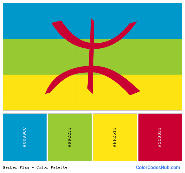 Berber flag color palette