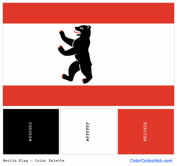 Berlin flag color palette