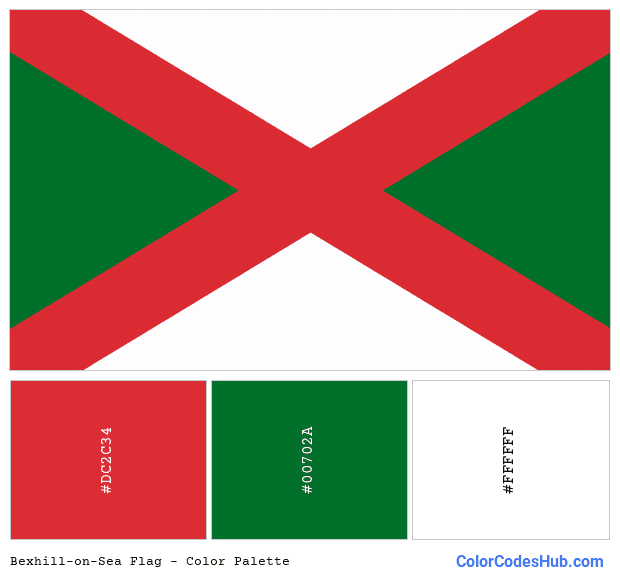 Bexhill-on-Sea flag color palette