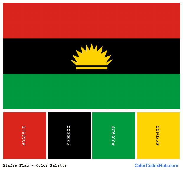 Biafra flag color palette