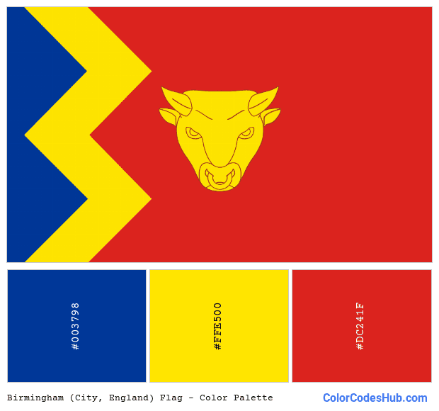 Birmingham (City, England) flag color palette
