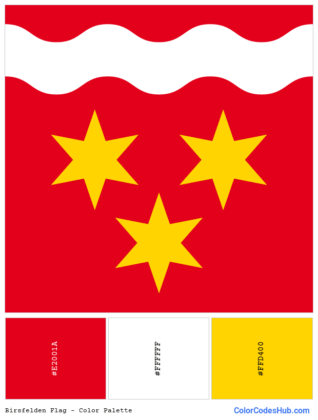 Birsfelden flag color palette