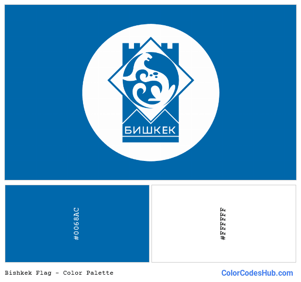 Bishkek flag color palette