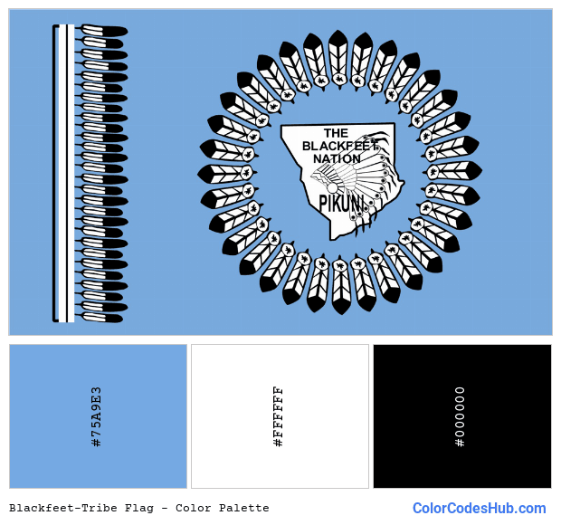 Blackfeet-Tribe flag color palette
