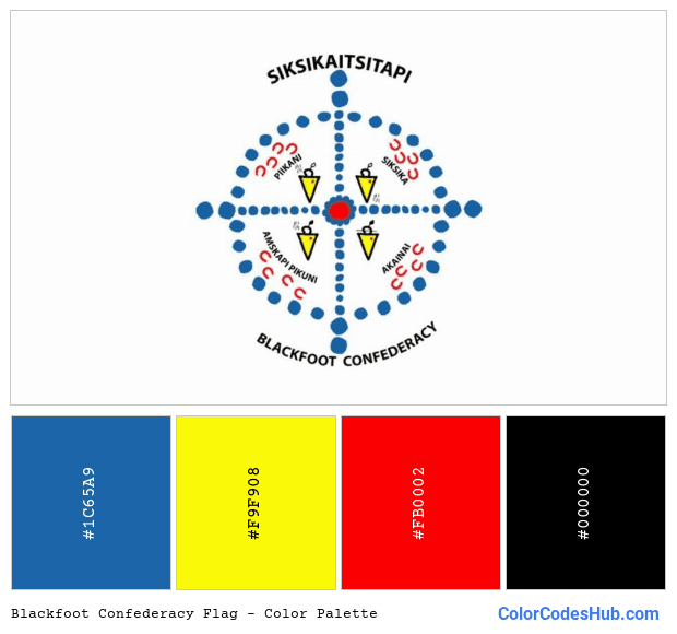 Blackfoot Confederacy flag color palette